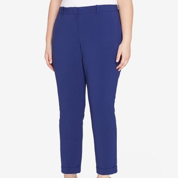 Lane Bryant Allie Royal Blue Cuffed Pants EUC sz 18 - Picture 6 of 9